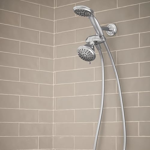 Moen Attune Dual Shower Head with Handheld Sprayer Combo, 6 Handheld Spray Settings & 8 Function Shower Head, Chrome Finish, 218C0 - color: Chrome