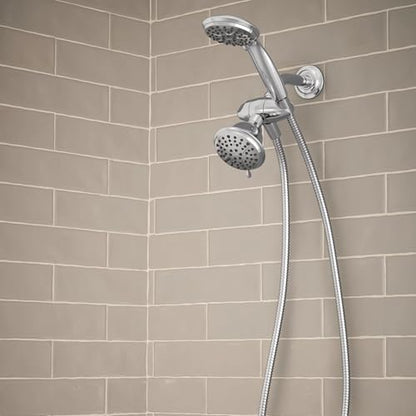 Moen Attune Dual Shower Head with Handheld Sprayer Combo, 6 Handheld Spray Settings & 8 Function Shower Head, Chrome Finish, 218C0 - color: Chrome