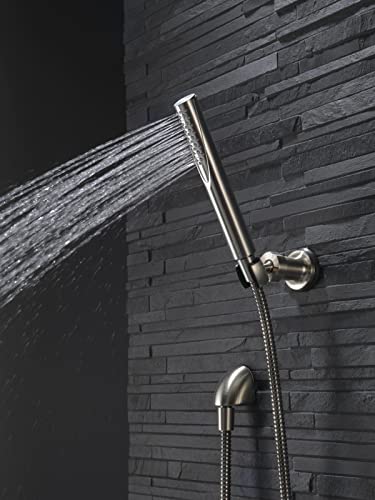 Delta Faucet Trinsic Single Spray Wall-Mount Hand Shower, Hand Held Shower with Hose, Brushed Nickel Handheld Shower Head, Slide Bar Hand Shower, Handheld Shower, Stainless 55085-SS - color: Stainless