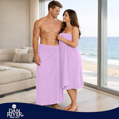 DAN RIVER Pack of 1 Jumbo Bath Sheet 40x80 Inches, XL Towels Oversized for Adults, Fluffy and Soft Plush Towels - Lavender - color: Lavendar