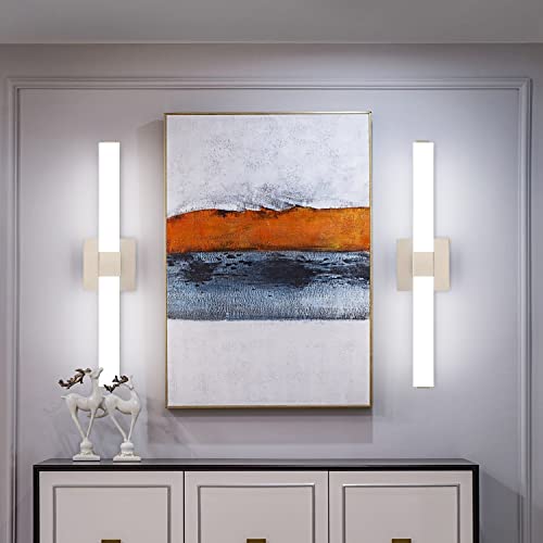 Brushed Nickel Bathroom Light Fixture - Modern LED Vanity Light Bar - 40 inch Bathroom Lighting Fixtures Over Mirror Cool Whtie 6000K - color: Brushed Nickel - Not Dimmable, size: 40 inch