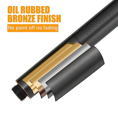 Handheld Shower Head Sprayer Shower Wand Hand Shower Showerhead Bronze | High Pressure Showerhead, Hand Held, Brass Shower Head, Wall Mounted, 60 In Stainless Steel Shower Hose - color: Bronze