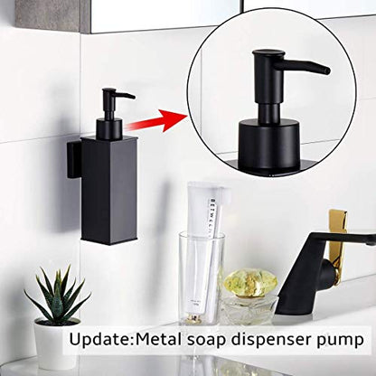 BGL Soap Dispenser Stainless Steel 304 Wall Mount Black Liquid and Soap Dispenser for Kitchen and Bathroom - color: Black
