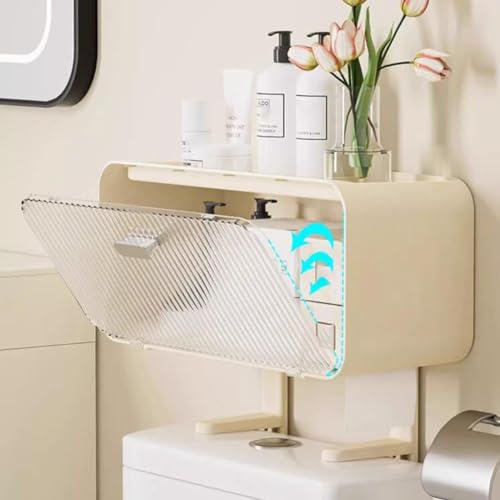 Over The Toilet Storage Shelf - Wall Mounted Organizer, Punch-Free Bathroom & Kitchen Rack, Space-Saving Above Toilet Solution for Home Storage & Bedroom Organization
