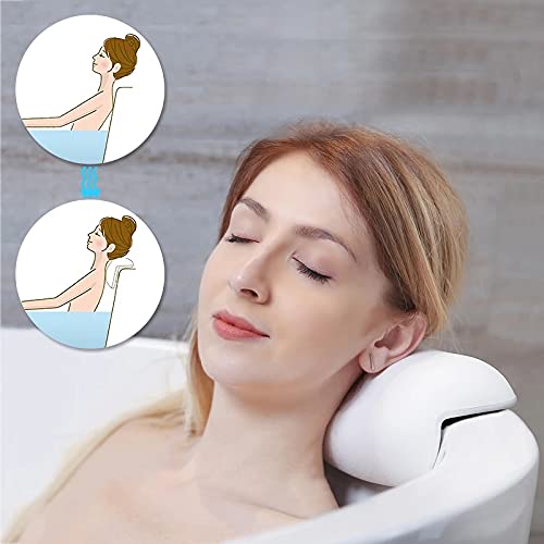 SPA Bath Pillow Non-Slip Bathtub Headrest Soft Waterproof Bath Pillows with Suction Cups Easy to Clean Bathroom Accessories (2pcs) - color: 2pcs