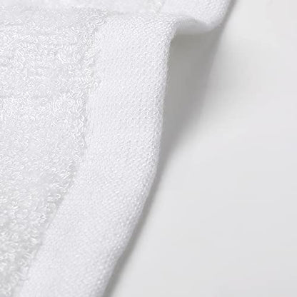 Yoofoss Luxury Washcloths Towel Set 10 Pack Baby Wash Cloth for Bathroom-Hotel-Spa-Kitchen Multi-Purpose Fingertip Towels & Face Cloths - White - color: White