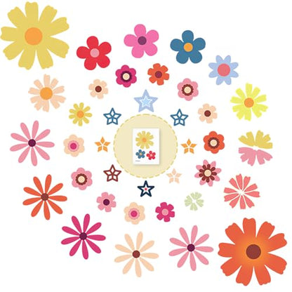 PRATIQUE Non Slip Bathtub Stickers, 6 Pages Flower Star Adhesive Kids Anti Slip Decal Threads for Shower Floor and Bath Tub Decals (Flower) - color: Flower