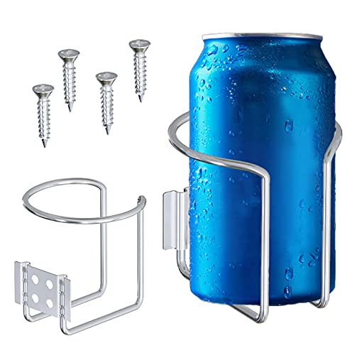 Skywin Wall Mounted Cup Holder - 2 Pack Boat Cup Holder for Yacht, Truck, Car and RV Installs on Walls and Railings - Wall RV Cup Holder fits Drink Cans, Bottles and Cups (Screw Mount) - color: Screw Mount, size: Medium (2 Pack)