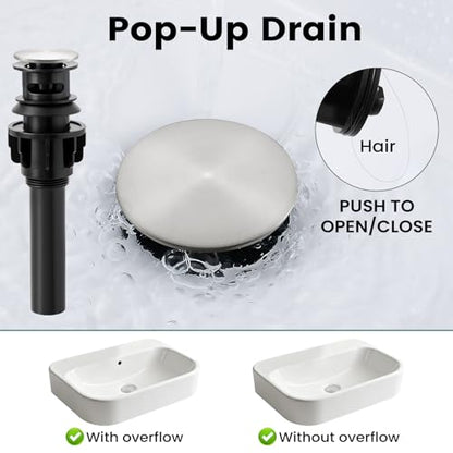 Bathroom Sink Faucet 3 Hole with Pull Down Sprayer, Brushed Nickel | Lead-free stainless steel, pop-up drain, 2-handle, 360°swivel, 8-inch widespread Faucet for RV/vanity sink, 3-hole mount - color: 2-Brushed Nickel, style: 8 Inch Pull Down