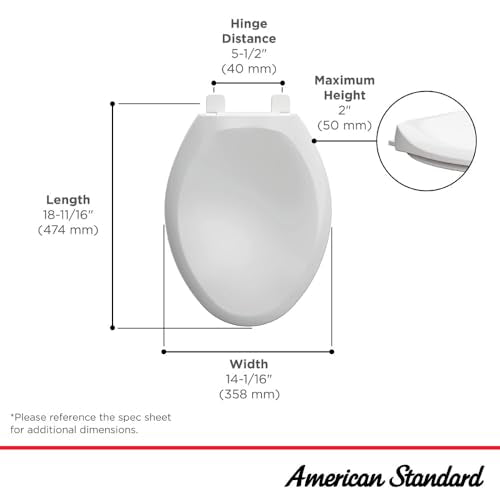 American Standard 5321A65CT.222 Champion Slow-Close Elongated Toilet Seat, Linen - color: Linen