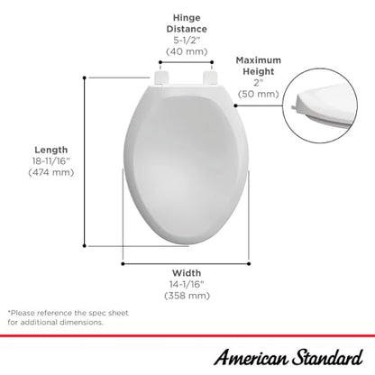 American Standard 5321A65CT.222 Champion Slow-Close Elongated Toilet Seat, Linen - color: Linen
