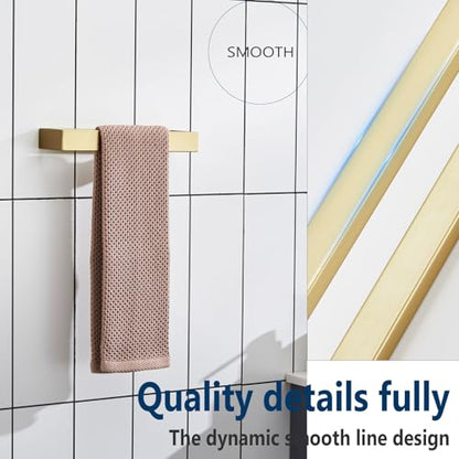 KOKOSIRI Towel Rings Brushed Gold Hand Towel Bars 9-Inch Kitchen Towel Rack Stainless Steel Bathroom Hardware Wall Mounted, 2 Pack B4008BG-L9-P2 - color: Brushed Gold, size: 2 Pack