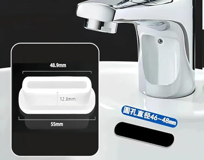 4 Pcs Rubber Sink Hole Cover, Oval Overflow Cover for Kitchen & Bathroom Basins, Reusable