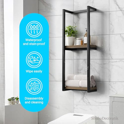 Towel Racks for Bathroom, 2 Tier Wall-Mounted Towel Rack, Home Decor Shelf, Space-Saving Organizer Rack for Household, Bathroom, and Bedroom