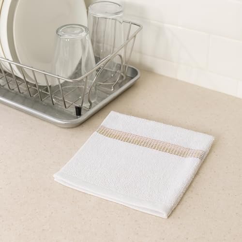 100% Cotton Washcloths 12x12 in, Yellow (10 Pack) - color: Yellow