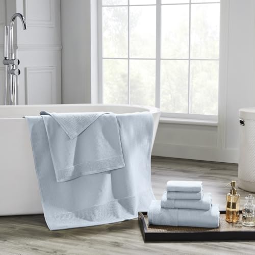 Modern Threads Waffle-Rib 6-Piece Towel Set – Premium Cotton Bath Towels, Ultra-Absorbent & Soft, Elegant Waffle Texture for Bathroom & Spa, Air - color: Air