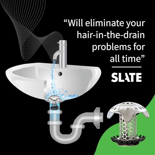 SinkShroom Ultra Revolutionary Bathroom Sink Drain Protector, Stainless Steel with Stopper - style: Combo with Stopper