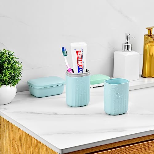 Bar Travel Soap Case Container, Portable Travel Toothbrush Case Holder | Dish Soap, drainage, leakproof, 7.88 in, Traveling Toothpaste Tooth Brush Holder, Cover, Trip, Camping - color: Blue