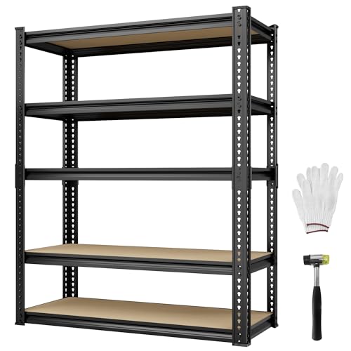Heavy Duty Storage Shelving Unit, 5-Tier Adjustable Garage Shelves, 2025 lbs Capacity Metal Organizer Utility Rack, Freestanding for Kitchen Basement Bathroom Laundry, 36"W x 16"D x 72"H - size: 36Wx16Dx72H