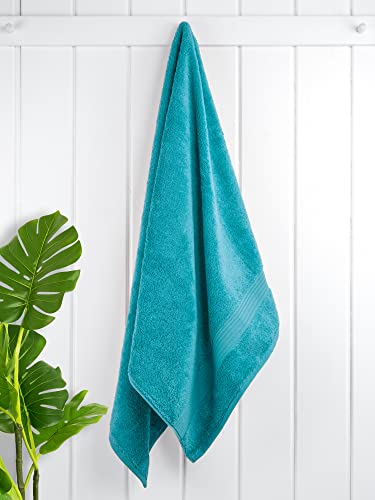 Cotton Paradise 100% Cotton Turkish Towel Set, Soft Absorbent Quick Dry, 4 Piece Bath Towel Set, Ocean Aqua - color: Ocean Aqua, size: 27"x54"