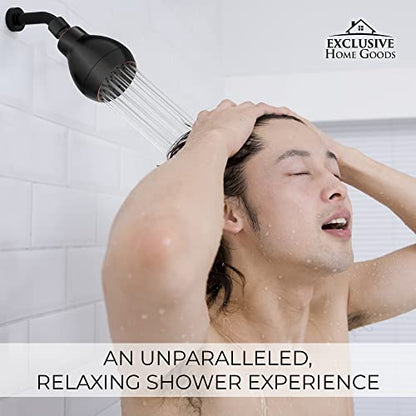 High Pressure Shower Head - Powerful Deluxe Bathroom Showerhead with Strong Spray Stream Universal Fit Works with High and Low Water Flow 1.8 - color: Oil Rubbed Bronze, size: 1.8 GPM