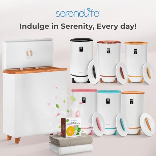 SereneLife Luxury Rectangle Towel Warmer - Spa & Bathroom Heater with Custom Fragrance, Auto Shut-Off, Fits 2 large Towels, Blankets, Bathrobes, PJ's - Perfect Gift for Him & Her (Natural Wood) - color: Natural Wood