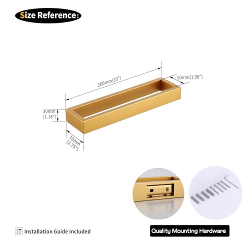 GERZWY Gold Stainless Steel Towel Holder Towel Hanger Towel Ring for Bathroom Lavatory Wall Mount Contemporary Style - color: Champagne Gold