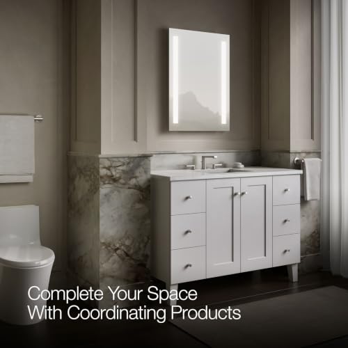 KOHLER 99571-TLC-NA Verdera 24" W x 33" H Bathroom Mirror with Lights, Surface Mount Bathroom Wall Mirror - size: 33"L x 2"W, style: Standard