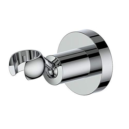 All Brass Adjustable Wall Mount Handheld Shower Bracket Holder (Round, Chrome) - size: Round-Chrome