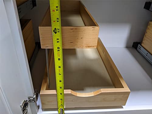 2-Tier Pull Out Drawer Organizer, Sliding Shelf Storage for Kitchen, Bathroom, Under Sink Cabinet (12" Width) - size: 12''W*18''D-B