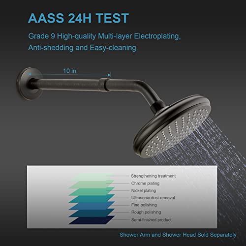 OFFO Shower Head Extension Arm, 10 in Oil Rubbed Bronze Shower Arm Extension Shower Head Extender Made of 304 Stainless Steel Shower Pipe Extension - color: Oil Rubbed Bronze, style: 10 in
