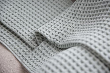 Waffle Cotton Bath Towels-100% Turkish Cotton, Quick Dry, Ultra Soft, Premium Absorbent, Weave Design, Fast Drying-2 Pieces Bath Towel Set (1 Large Bath Towel and 1 Hand Towel) (Sage) - color: Sage