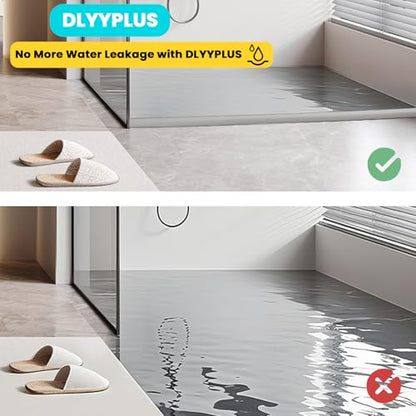 39" Collapsible Shower Threshold Water Dam Shower Barrier Keeps Water Inside Threshold Dry and Wet Separation Retention System Suitable for Bathroom Kitchen Sink Bathtub - color: Grey, size: 39"
