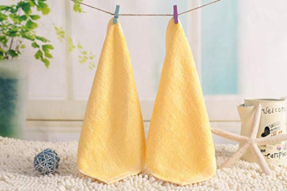 Tosnail 20 Pack 10" x 10" Ultra Soft Bamboo Fiber Baby Bath Washcloths and Towels - Assorted 5 Colors