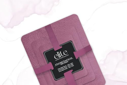 8-Piece Zero Twist Cotton Bath Towel Set – 100% Cotton Luxury Towels – Ultra Soft, Fluffy & Absorbent – Quick Dry, Durable & Fade Resistant – Spa Quality Bath, Hand & Washcloth Set (Wishful Mauve) - color: Wishful Mauve