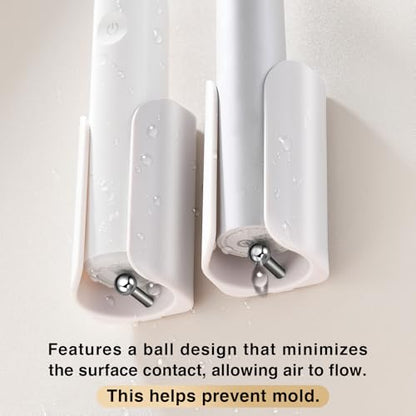 Electric Toothbrush Holder for Bathroom, Wall-Mounted Toothbrush Stand with Self-Adhesive, Compact Bathroom Caddy for Electric Toothbrushes (White-4pcs) - color: White-4pcs