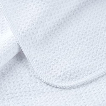 POLYTE 340 GSM Microfiber Waffle Kitchen Dish Tea Towel, 16x28 in, 12 Pack | Lint Free, Quick Dry - color: White, size: 16x28 in