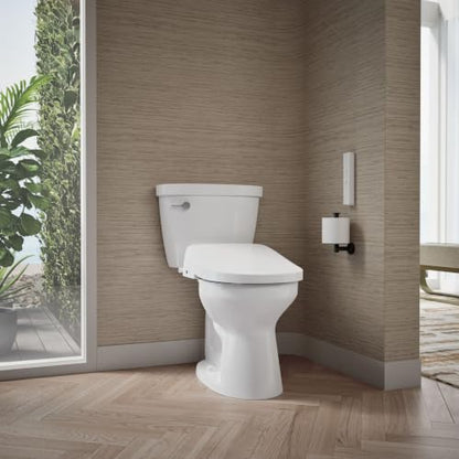 Kohler 39400-0 PureWash E835 Round-Front Electric Bidet Toilet Seat with Handheld Remote Control, Adjustable Position, Temperature and Pressure, Self Cleaning, Heated Seat, Warm Water + Air, White - size: Round