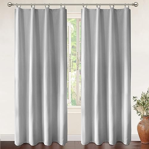 DriftAway Thermal Insulated Blackout Curtain Liner 2 Panels Each Liner Size 50 Inch by 68 Inch Rings Included - size: 50"W x 68"L (Pack of 2)