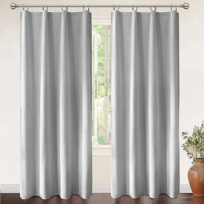 DriftAway Thermal Insulated Blackout Curtain Liner 2 Panels Each Liner Size 50 Inch by 68 Inch Rings Included - size: 50"W x 68"L (Pack of 2)