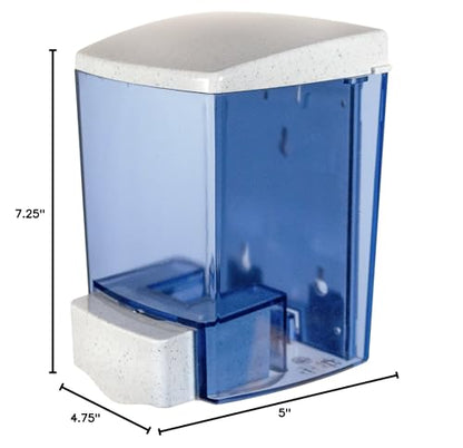 San Jamar S30TBL Classic Bulk Liquid/Lotion Soap & Hand Sanitizer Dispenser, 30 oz. Capacity, Arctic Blue - color: Blue