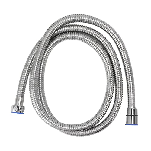 59in Shower Hose, 3 Layers Pressure Stainless Steel Flexible Long Shower Hose with Hot Cold Nozzles, Universal Fit for Bathroom Replacement (Electroplated) - color: Electroplated