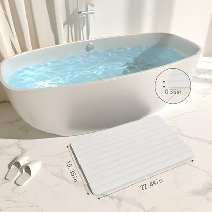YEECOPON Diatomite Bath Mat, Quick-Dry Water Absorbing Stone Bathroom Mat