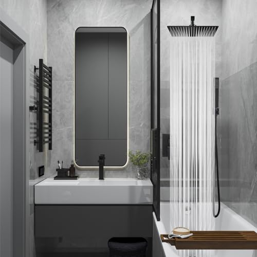 Midanya Shower Faucet Set with Handheld Sprayer,16 Inch,Oil Rubbed Bronze | Rough-in Shower Valve and Trim Kit Included,Square Rain Head,Wall Mount Shower System,All Metal,Bathroom - color: Bronze, size: 16 Inch