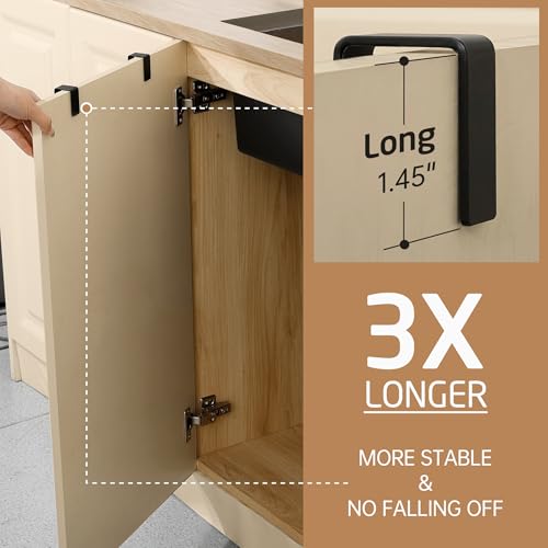 KES Over The Door Towel Rack, Over Cabinet Towel Bar Kitchen Bathroom Towel Holder Storage Dish Towel Holder, Over Cabinet Cupboard Door Towel Bar, Matte Black 2 Pack, KTH500S26-BK-P2 - color: Matte Black