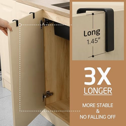 KES Over The Door Towel Rack, Over Cabinet Towel Bar Kitchen Bathroom Towel Holder Storage Dish Towel Holder, Over Cabinet Cupboard Door Towel Bar, Matte Black 2 Pack, KTH500S26-BK-P2 - color: Matte Black