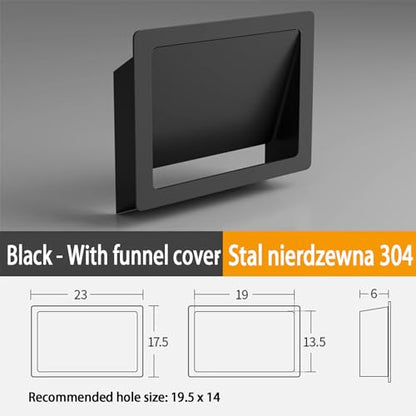 Commerical Square Built-in Cabinet Trash Can Lid, Stainless Steel Embedded Push Cover, Kitchen Countertop Garbage Can with Cover, Side Mount Trash Chute Lid,Style B - size: Style B