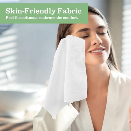 Washcloths Bulk 400 Pack Face Towels, Highly Soft Wash Cloths | Hand Towels, Fast Drying Multi-Purpose Microfiber Cleansing Cloths for Bathroom, Hotel, Spa, and Salon White (12" x 12") - color: White, size: 400Pack