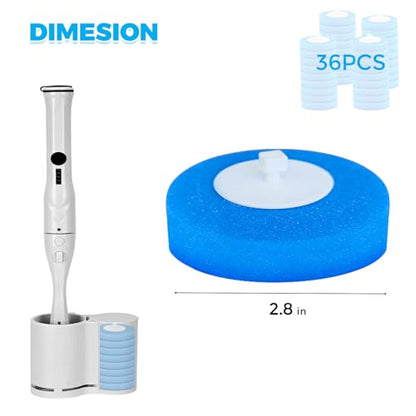 36 Refills Disposable Toilet Brush Heads for HK-047 | 36 replaceable heads, 4-month supply based on twice-weekly use, 2 packs for 8 months, 3 packs for full year, cost-effective