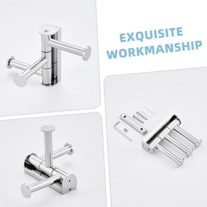 Suyar Swivel Towel Hook Polished Chrome, Bathroom Robe Holder with 3 Arms | SUS304 Stainless Steel, Screw Mount - color: Polished Chrome, size: 1 Pack
